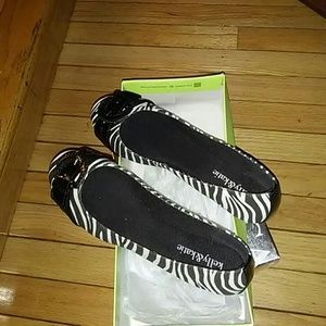 Kelly and Katie Zebra print flats